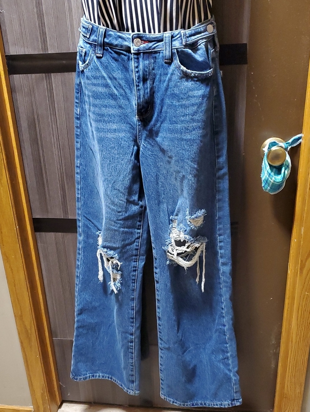 Judy Blue Distressed Blue Bootcut Jeans